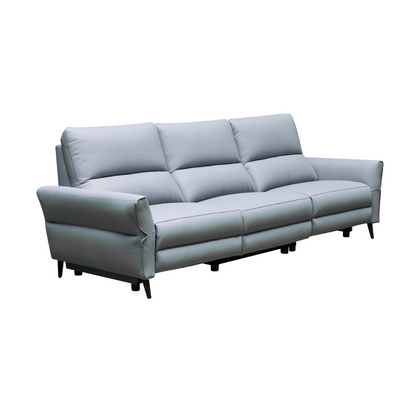 Side angle view displaying the sleek profile and quality leather upholstery for comfort design furniture