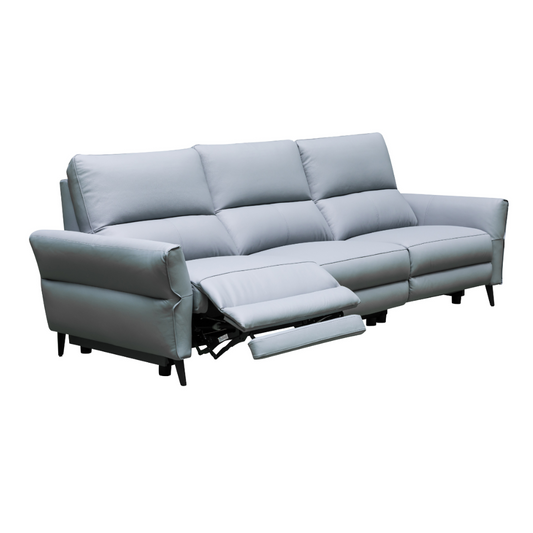 Klaussner Armonia Power Reclining Sofa in leather, front view showing elegant design and comfortable seating for comfort design furniture