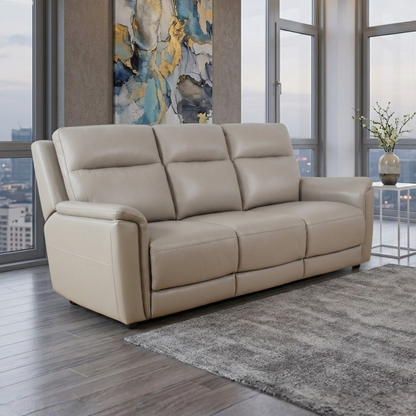 Klaussner Arvello 3-Seater Beige Leather Match Queen Sofa Sleeper-Comfortdesignfurniture