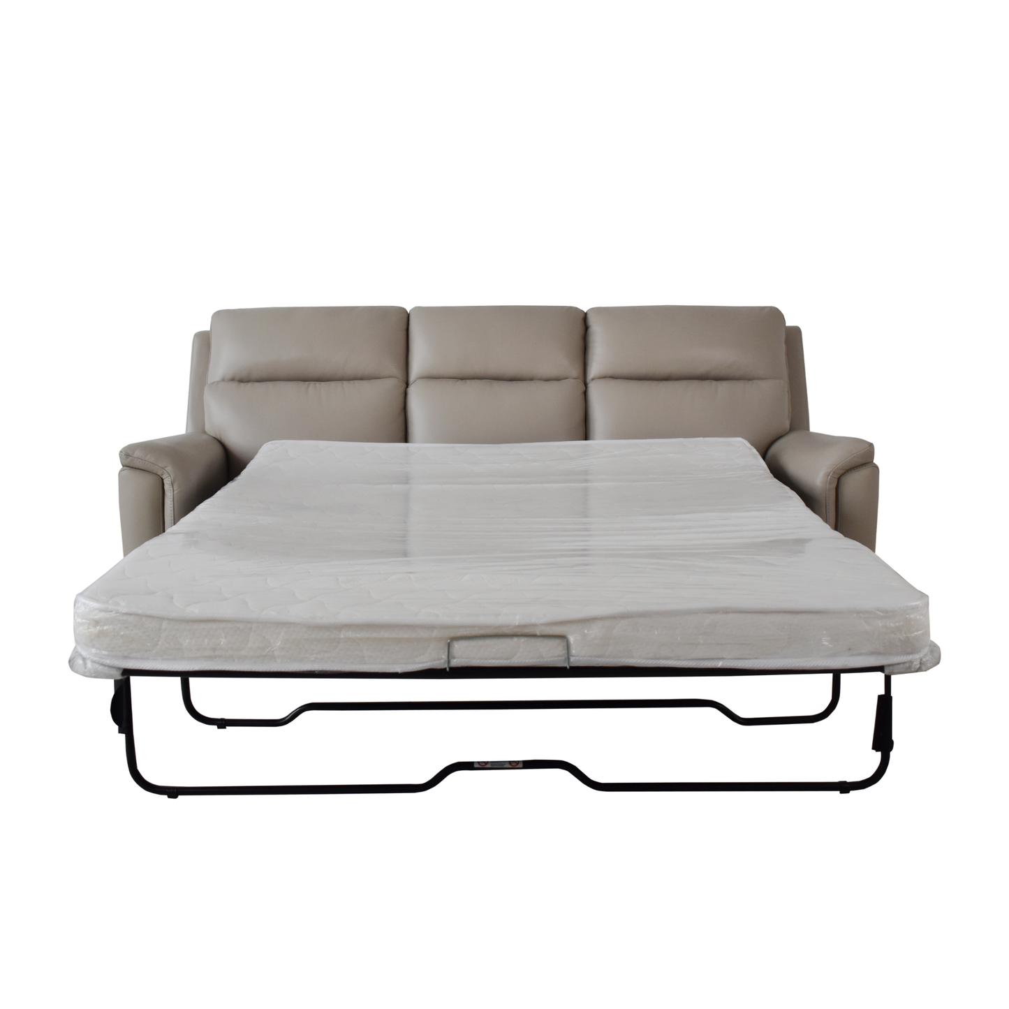 Klaussner Arvello 3-Seater Beige Leather Match Queen Sofa Sleeper-Comfortdesignfurniture