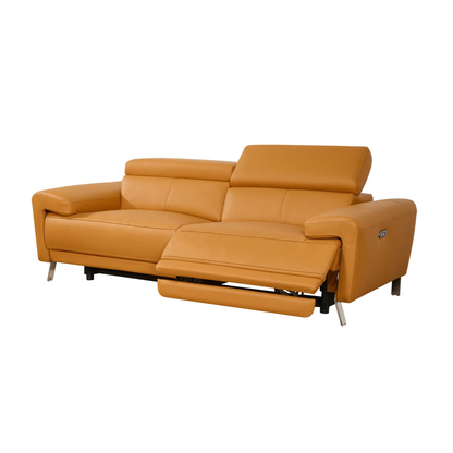 Klaussner Aura Leather Power Recliner Sofa and Loveseat