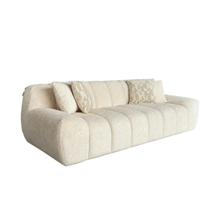 Klaussner Bellanzo Deep Tufted Luxury Bouclé Sofa with Square Arms-Comfortdesignfurniture