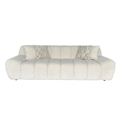 Klaussner Bellanzo Deep Tufted Luxury Bouclé Sofa with Square Arms-Comfortdesignfurniture