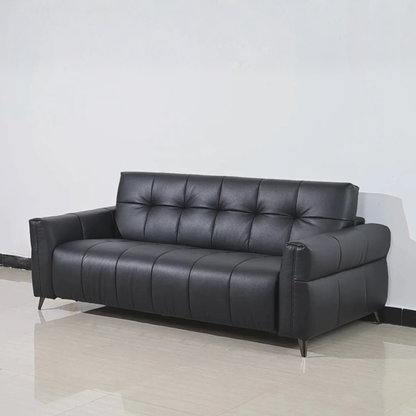 Klaussner Brantley Leather Queen Sleeper Sofa with Metal Legs-Comfort Design Furniture