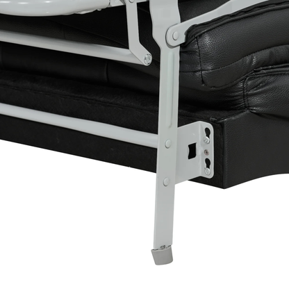 Klaussner Brantley Leather Queen Sleeper Sofa with Metal Legs-Comfort Design Furniture