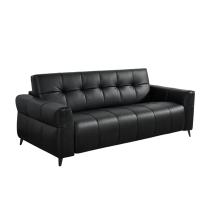 Klaussner Brantley Leather Queen Sleeper Sofa with Metal Legs-Comfort Design Furniture