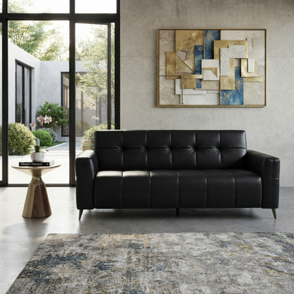 Klaussner Brantley Leather Queen Sleeper Sofa with Metal Legs-Comfort Design Furniture