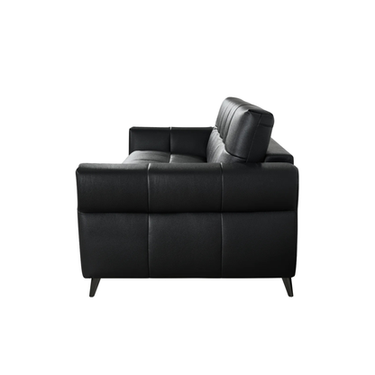 Klaussner Brantley Leather Queen Sleeper Sofa with Metal Legs-Comfort Design Furniture