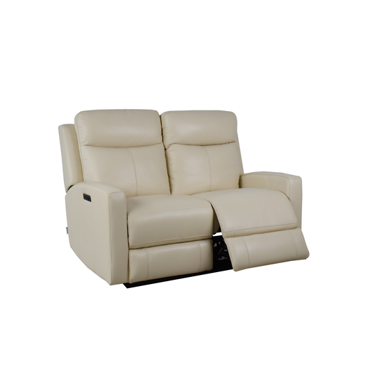 Klaussner Brento Leather Match Power Reclining Loveseat with USB Charging-Comfort Designing Furniture