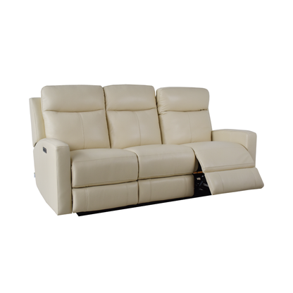Klaussner Brento Leather Match Power Reclining Sofa with USB Charging-Comfort Design Furniture