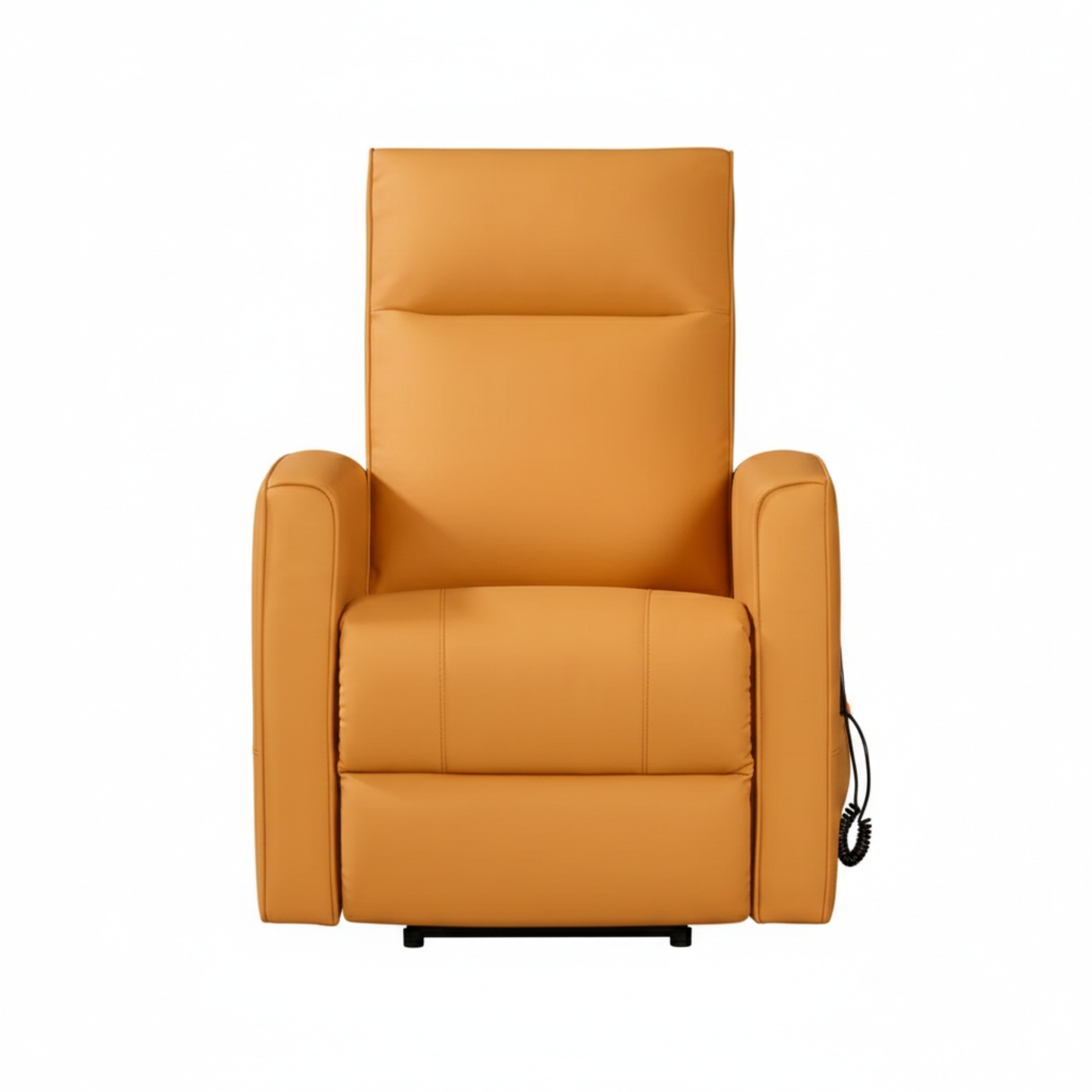 Klaussner Calessin Chestnut Orange Leather Recliner Lift Chair