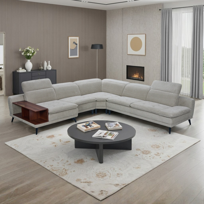 Klaussner Celeste Modular Sectional Sofa with Adjustable Headrests