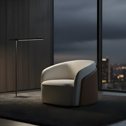Klaussner Clause Off-White Upholstered Lounge Chair