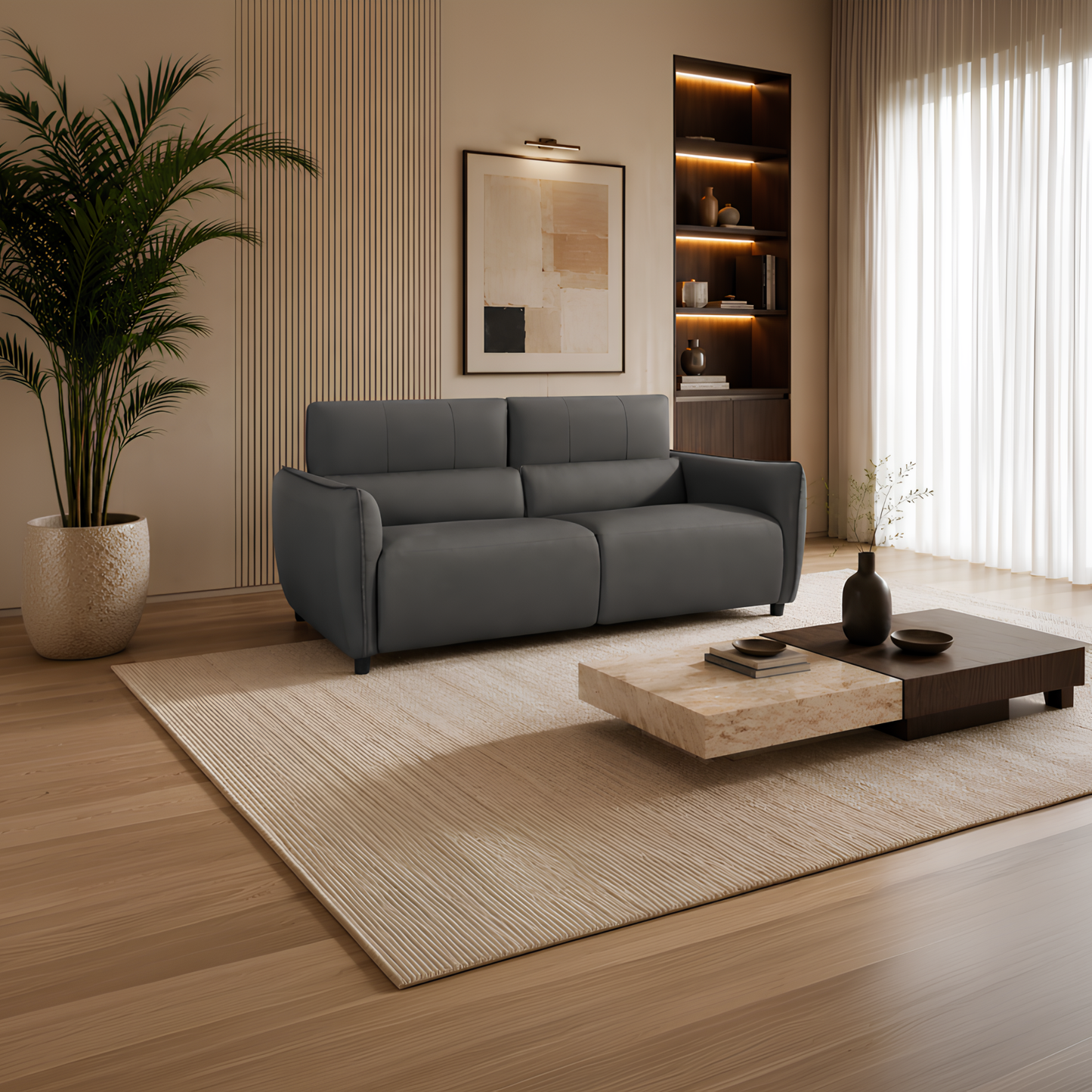 Klaussner Cortland Queen Sleeper Sofa with Foam Mattress-Comfort Design