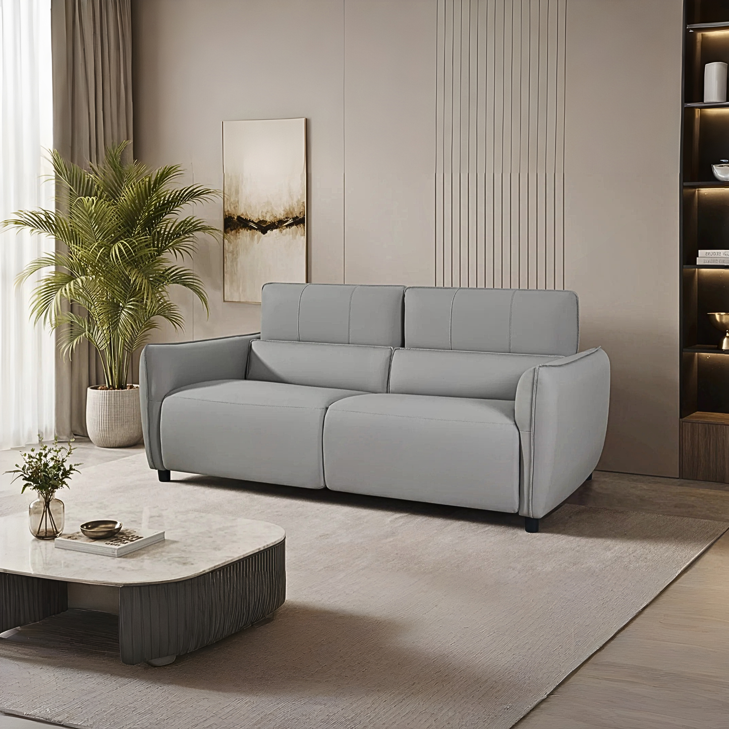 Klaussner Cortland Queen Sleeper Sofa with Foam Mattress-Comfort Design