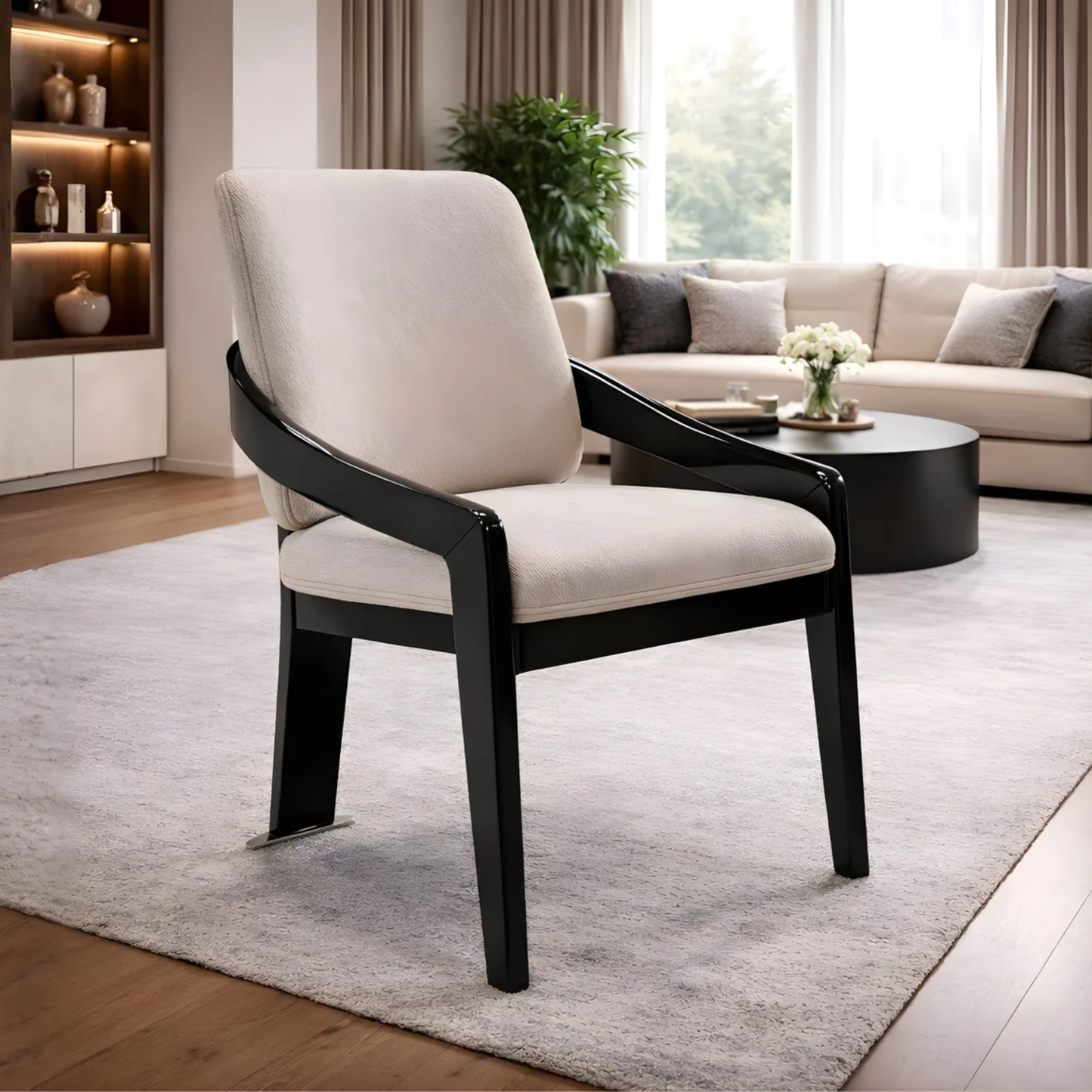 Klaussner Elan Oriana Fabric Chair In White