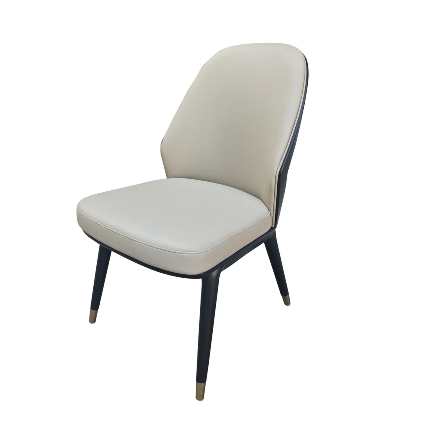 Klaussner Esclusivo Beige Leather Dining Chair