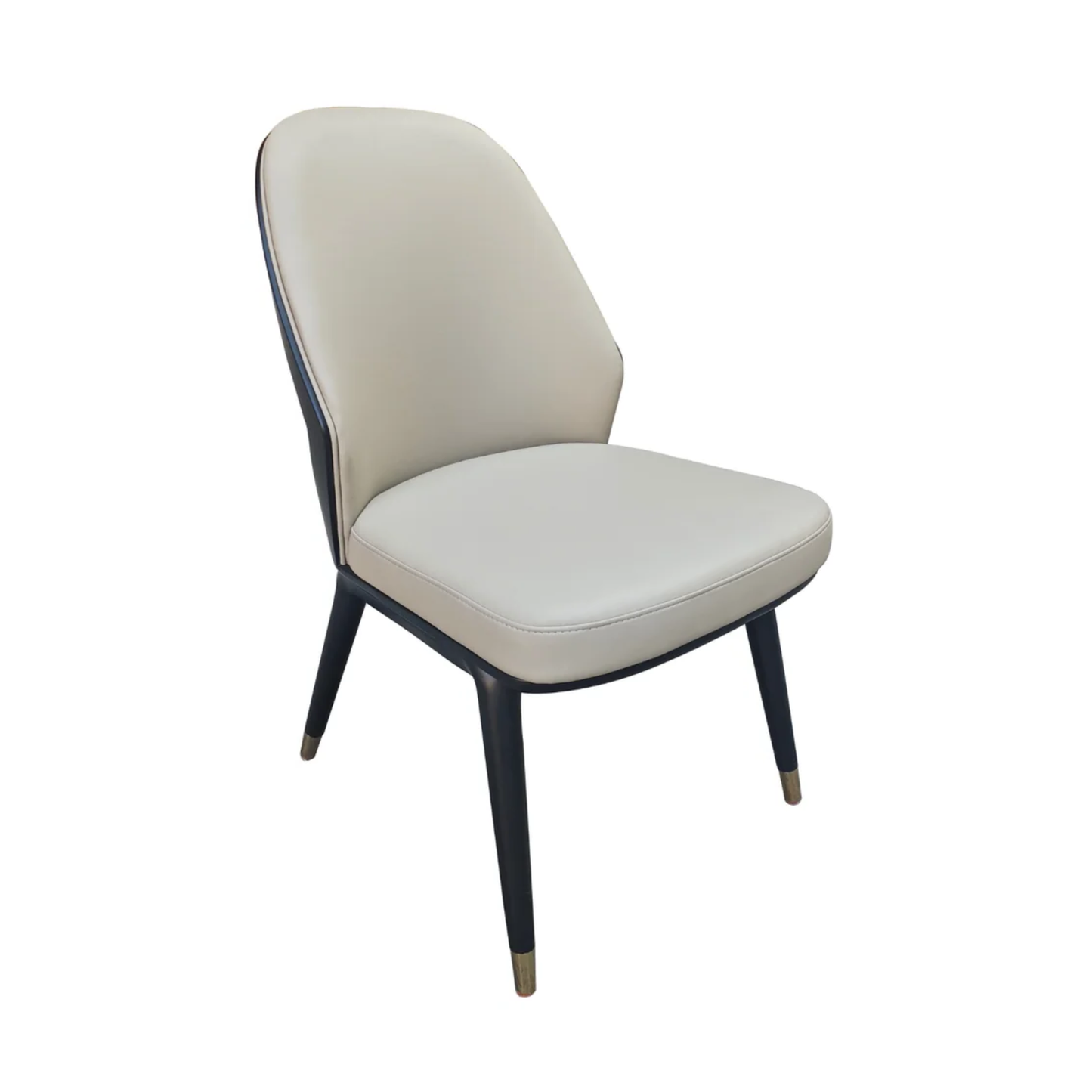Klaussner Esclusivo Beige Leather Dining Chair