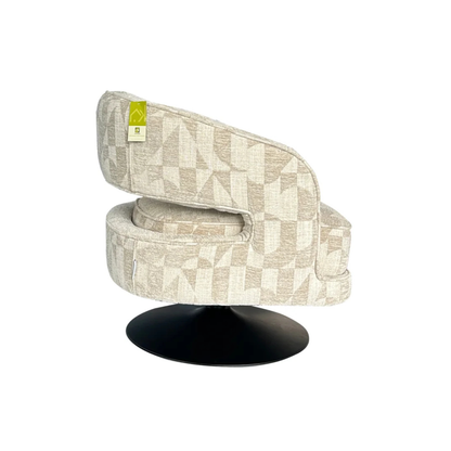 Klaussner Fallon Geometric Fabric Swivel Barrel Chair