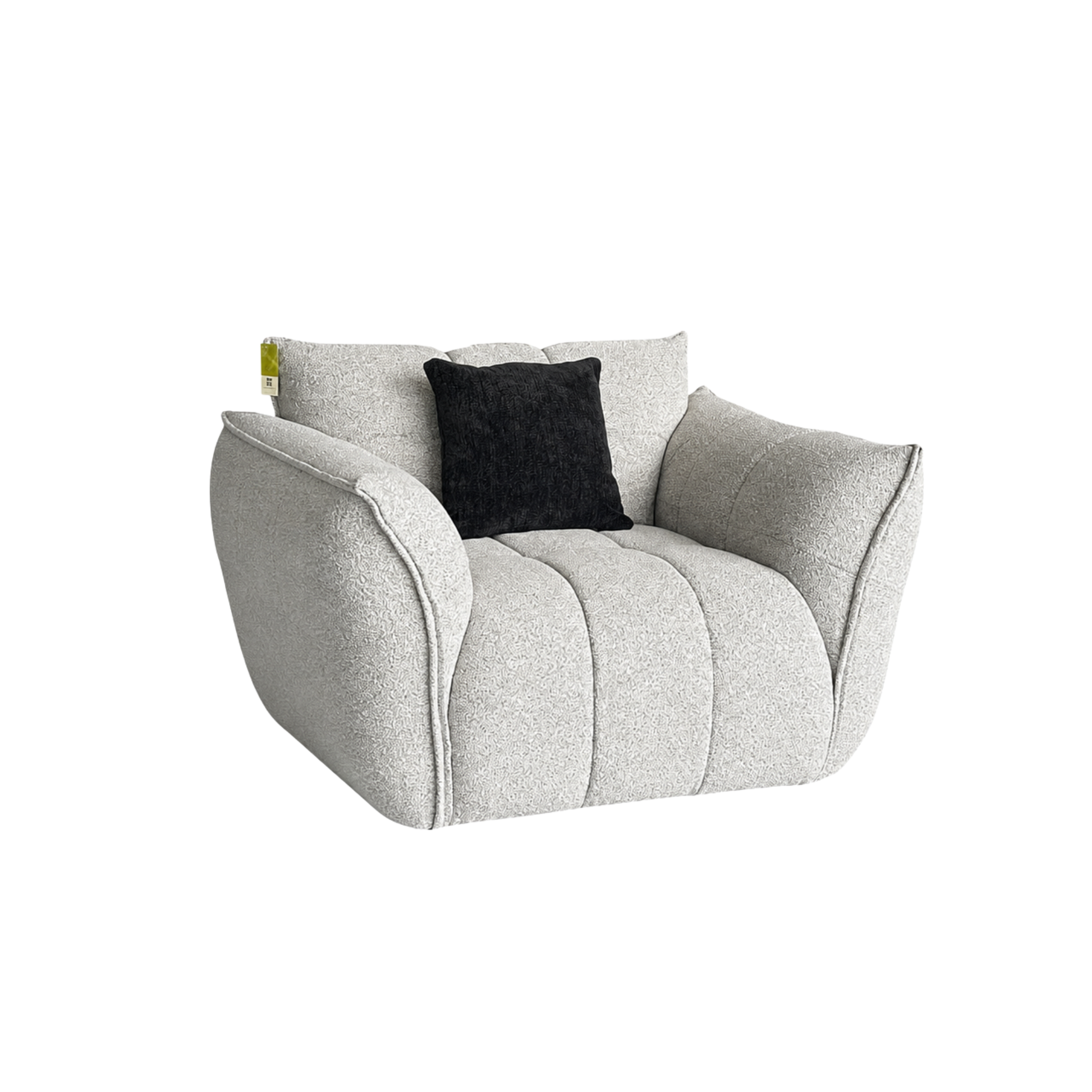 Klaussner Faviano Polyester Accent Chair with Sculpted Curved Frame-Comfort Design Furniture