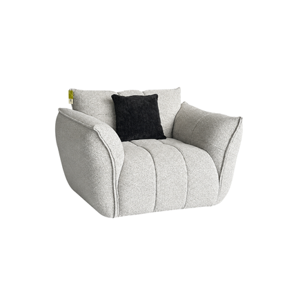 Klaussner Faviano Polyester Accent Chair with Sculpted Curved Frame-Comfort Design Furniture