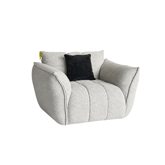 Klaussner Faviano Polyester Accent Chair with Sculpted Curved Frame-Comfort Design Furniture