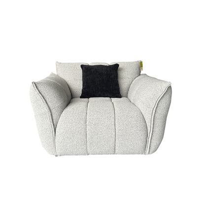 Klaussner Faviano Polyester Accent Chair with Sculpted Curved Frame-Comfort Design Furniture