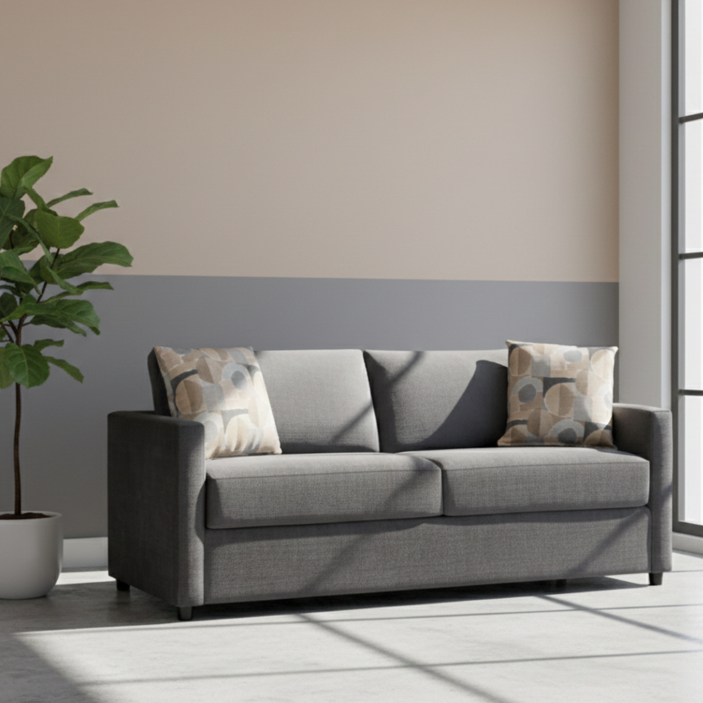 Klaussner Garrin Fabric Queen Sleeper with Track Arms