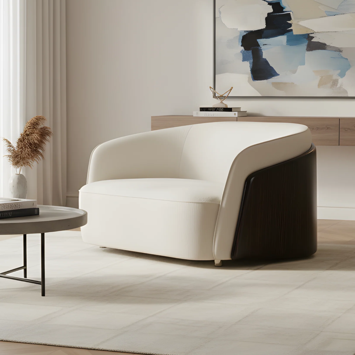 Klaussner Imperion Fabric Glossy Lounge Chair