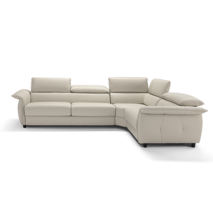 Klaussner Italia Morenza Leather Sectional Sleeper Sofa