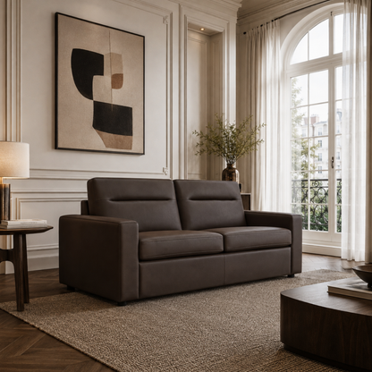 Klaussner Jamie Fabric And Leather Queen Sleeper Sofas