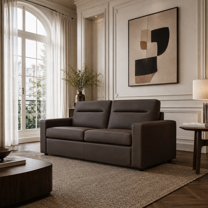 Klaussner Jamie Fabric And Leather Queen Sleeper Sofas
