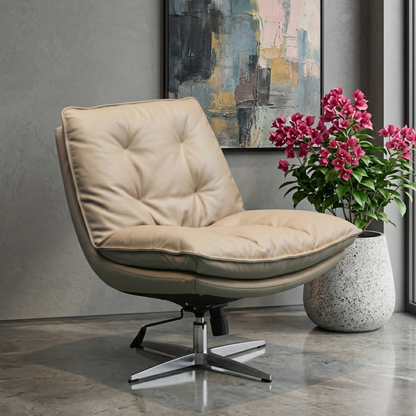 Klaussner Lenvoro Leather Swivel Chair