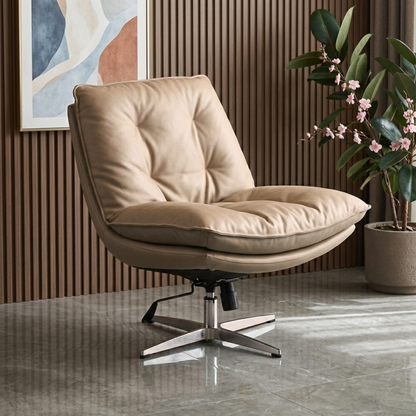 Klaussner Lenvoro Leather Swivel Chair