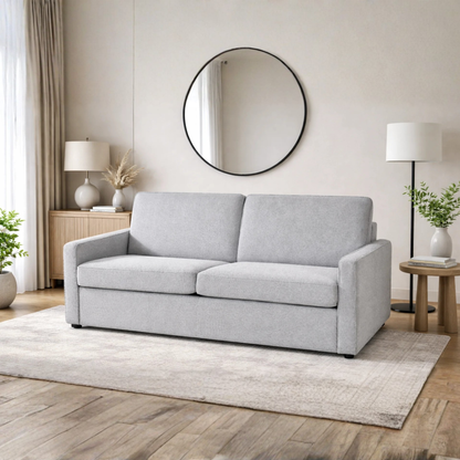 Klaussner Leon Leather And Fabric Queen Sleeper Sofa