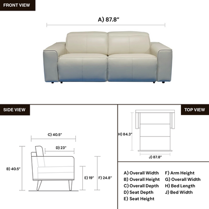 Klaussner Lorenzo Leather Queen Sleeper Sofa