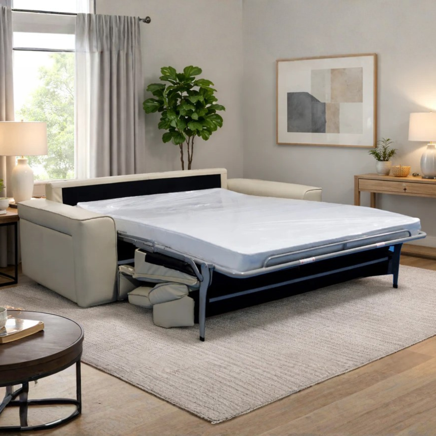 Klaussner Lorenzo Leather Queen Sleeper Sofa