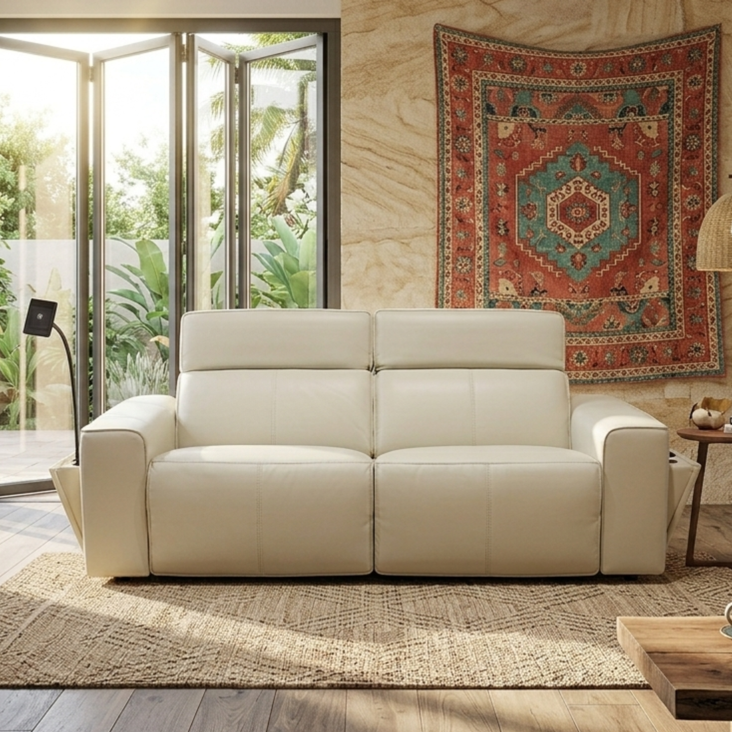 Klaussner Lorenzo Leather Queen Sleeper Sofa