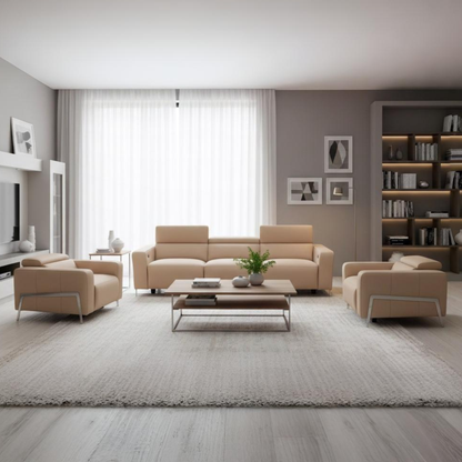 Klaussner Luca Leather Power Reclining 3-Seater Sofa With Chair