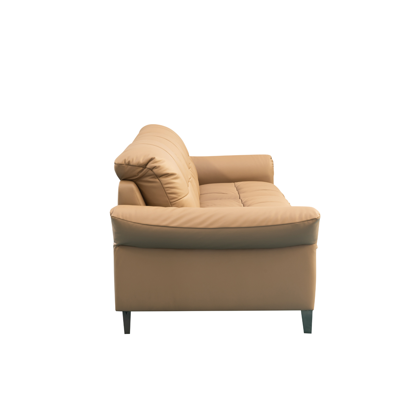 Klaussner Morbido Leather 3 Seater Tufted Back Stationary Sofa
