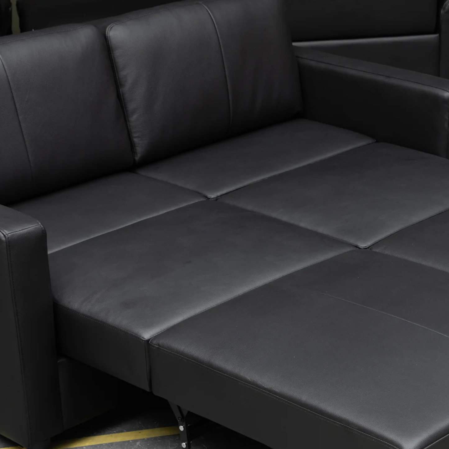 Klaussner Nova Queen Leather Sleeper Sofa with Foam Mattress