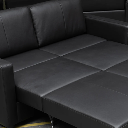 Klaussner Nova Queen Leather Sleeper Sofa with Foam Mattress