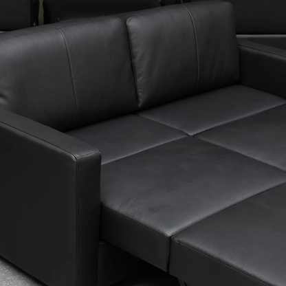 Klaussner Nova Queen Leather Sleeper Sofa with Foam Mattress
