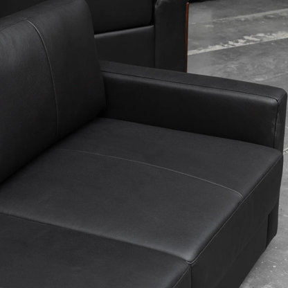 Klaussner Nova Queen Leather Sleeper Sofa with Foam Mattress