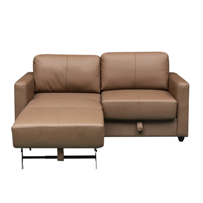 Klaussner Nova Queen Leather Sleeper Sofa with Foam Mattress