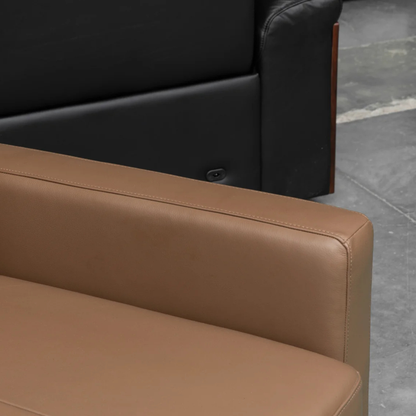 Klaussner Nova Queen Leather Sleeper Sofa with Foam Mattress