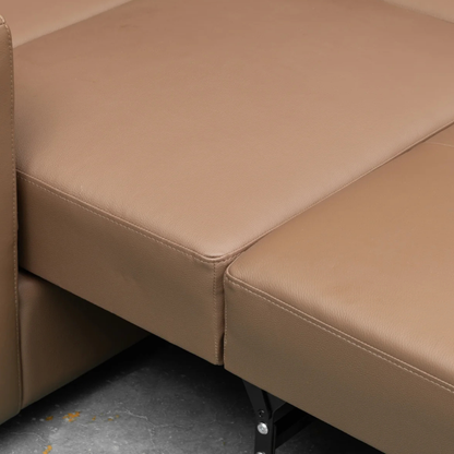 Klaussner Nova Queen Leather Sleeper Sofa with Foam Mattress
