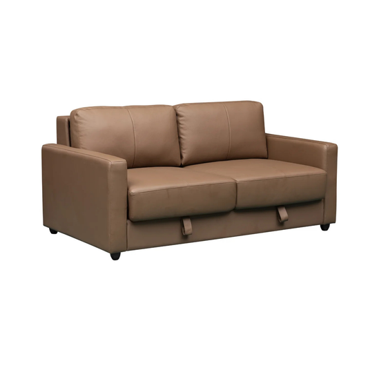 Klaussner Nova Queen Leather Sleeper Sofa with Foam Mattress