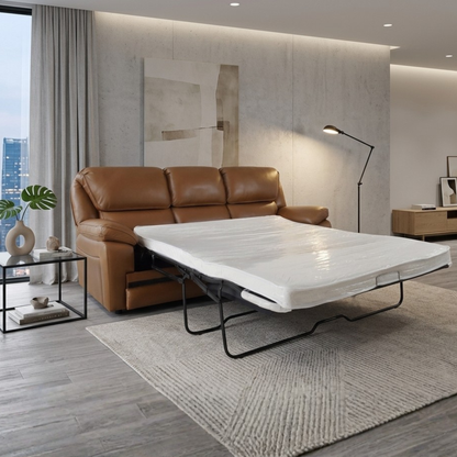 Klaussner Novera Leather 3 Seater Queen Sleeper Sofa-Comfortdesignfurniture