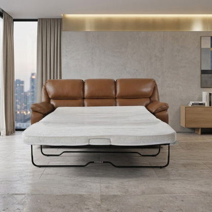 Klaussner Novera Leather 3 Seater Queen Sleeper Sofa-Comfortdesignfurniture